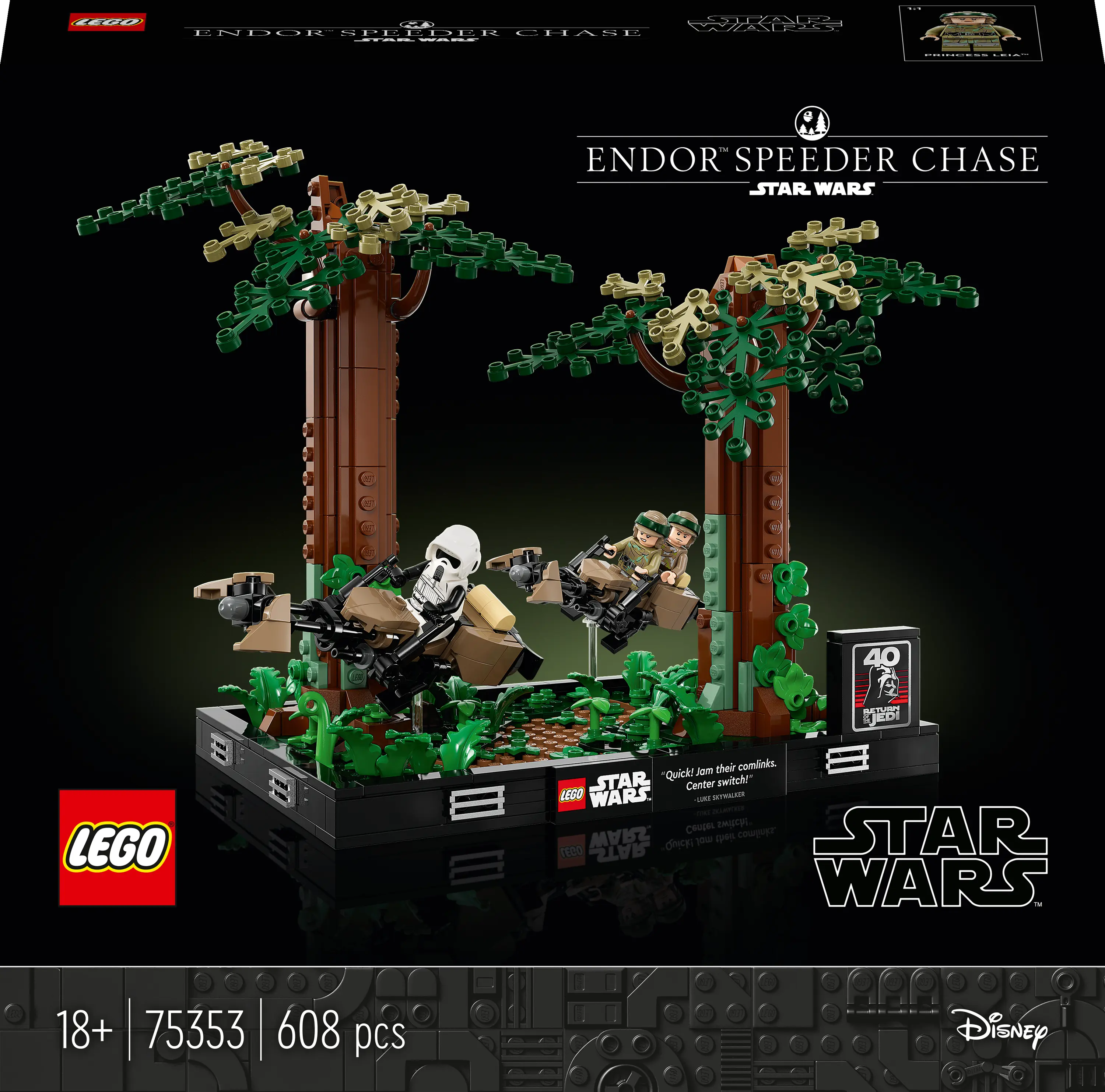 LEGO® 75353 Star Wars™ Endoro™ greitaeigio motociklo gaudynių diorama