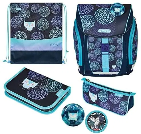 Mokyklinė kuprinės rinkinys HERLITZ FILOLIGHT PLUS - Flower Owl, 50037889
