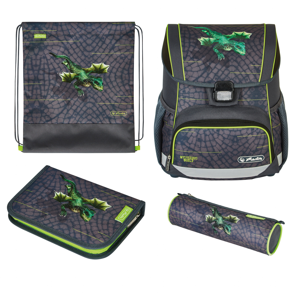 Mokyklinė kuprinės rinkinys HERLITZ LOOP PLUS - Dragon Tale, 50037445