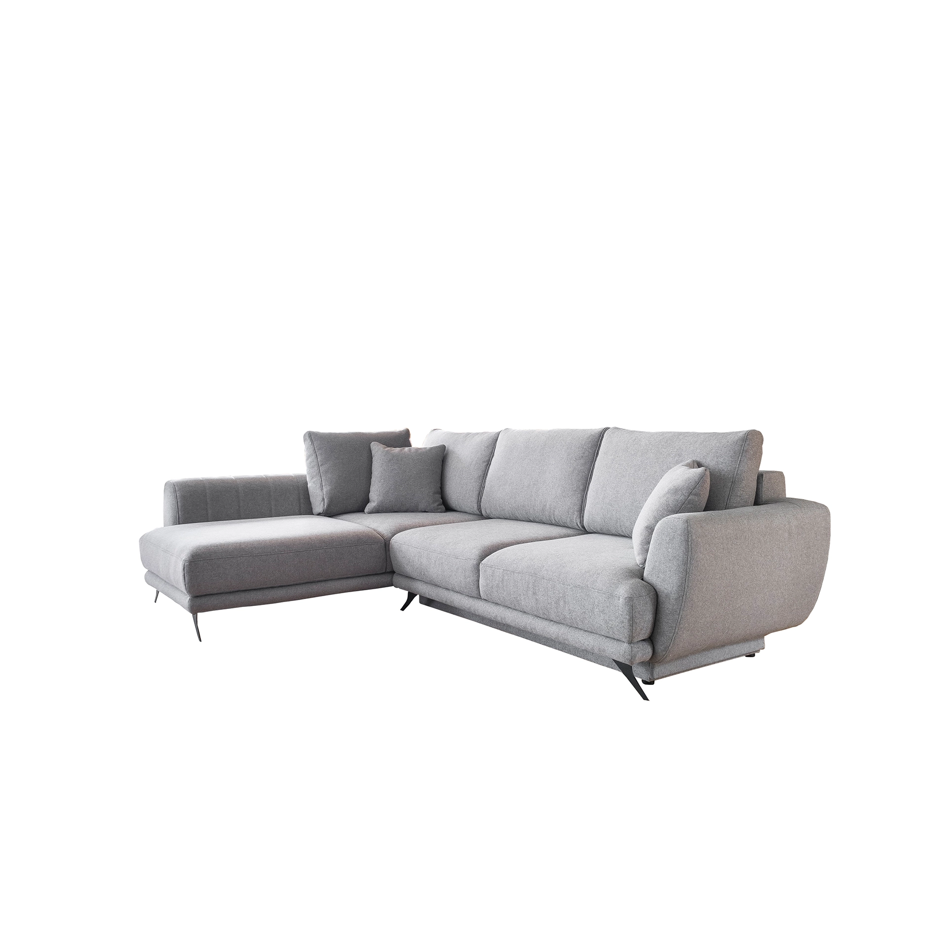 Kampinė sofa Larde su patalynės dėže, audinys Gusto 86