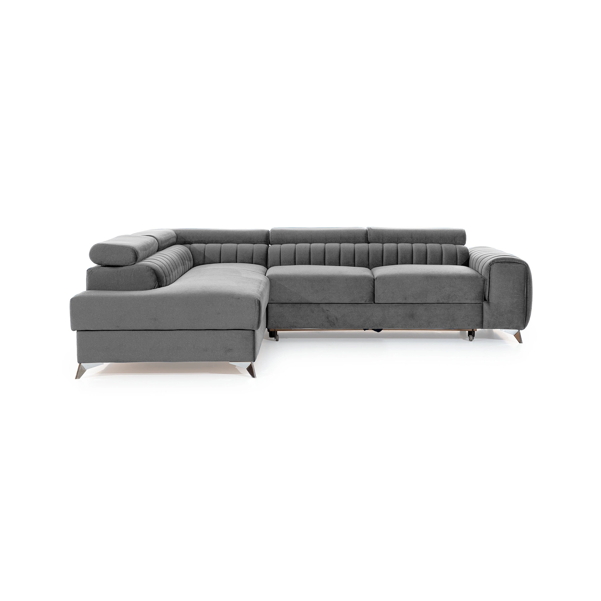 Kampinė sofa Laurence su patalynės dėže, audinys Monolith 84