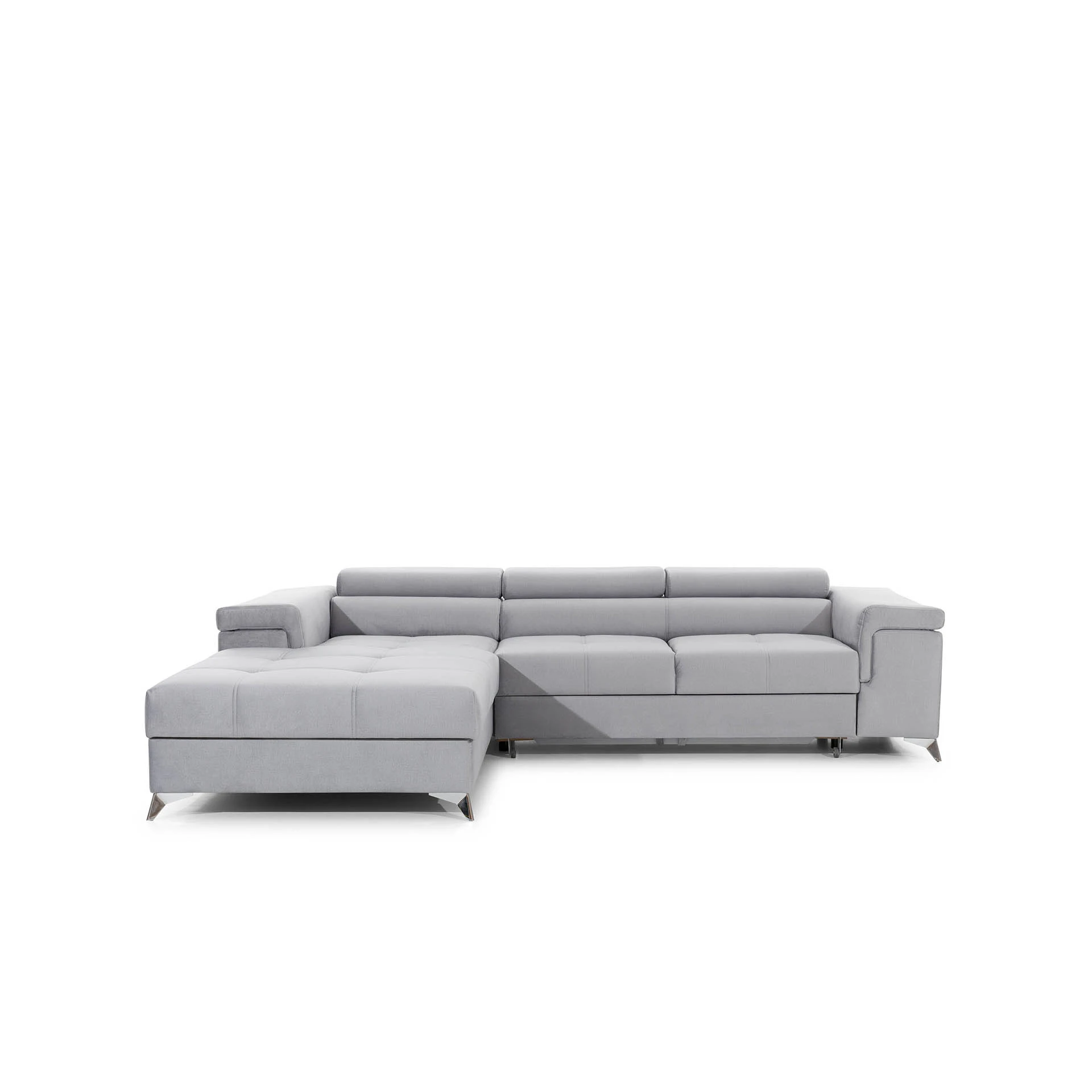 Kampinė sofa Ricardo su patalynės dėže, audinys Monolith 84