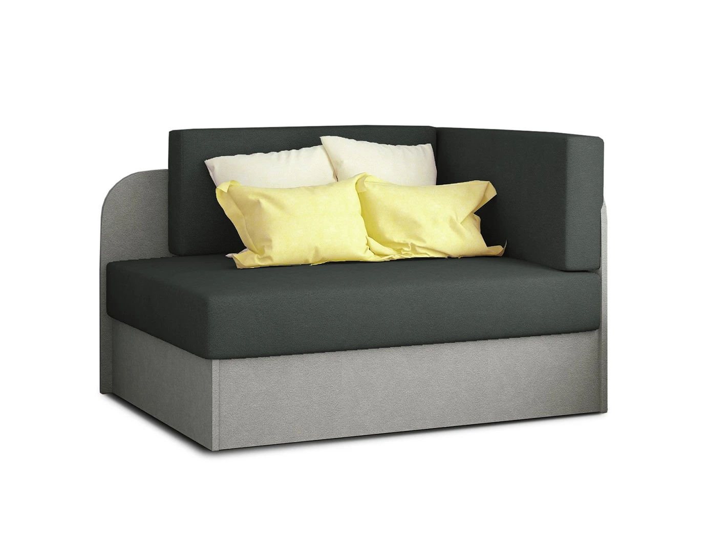 Sofa - lova Rosa su patalynės dėže pilka, Alova 48, Alova 10