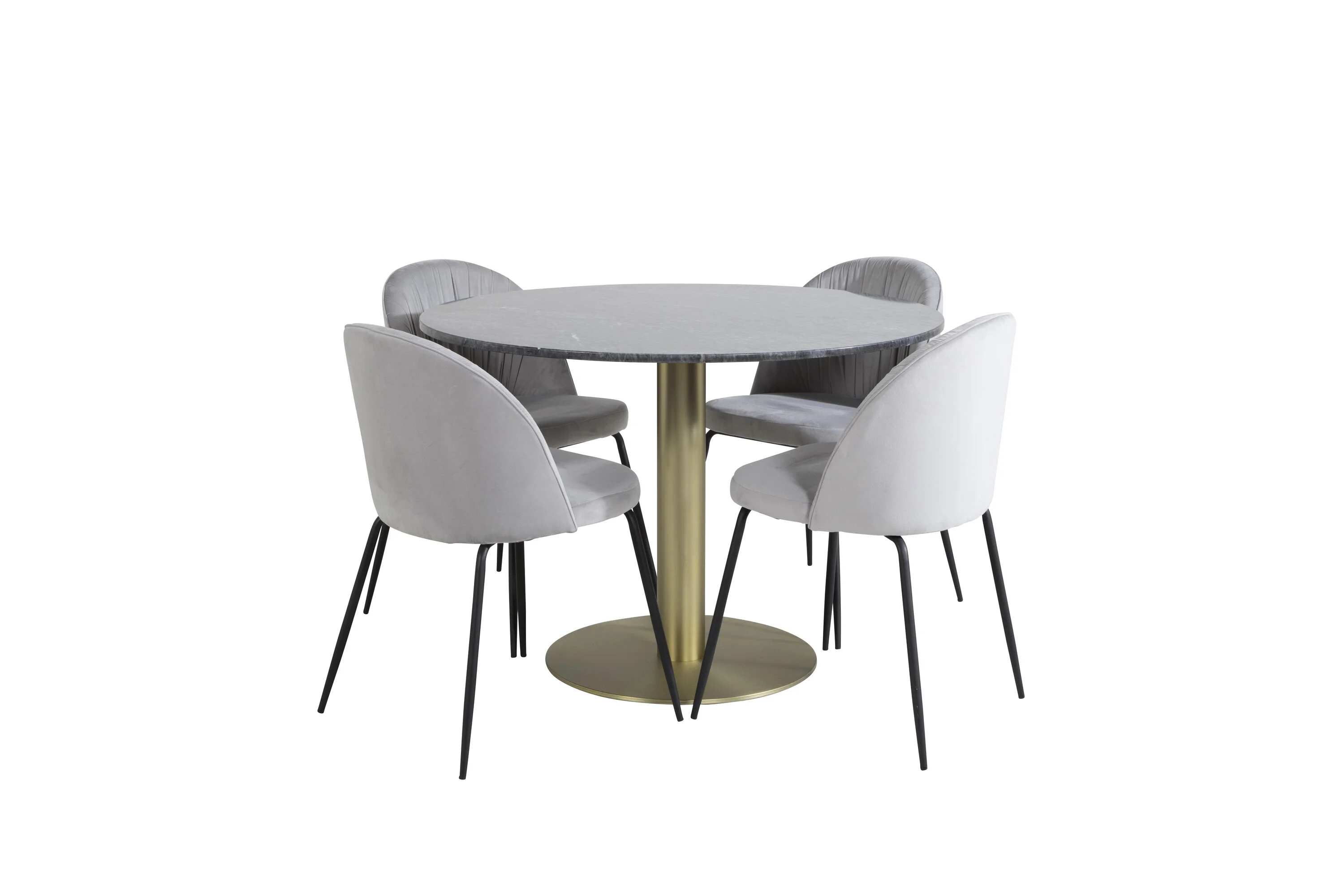 Valgomojo komplektas stalas Estelle su 4 kėdėmis Wrinkles