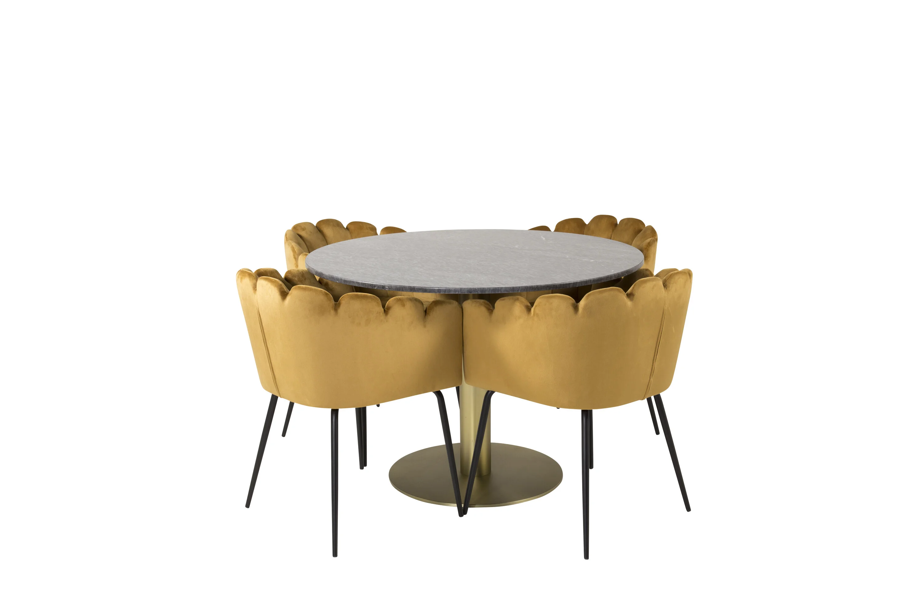 Valgomojo komplektas stalas Estelle su 4 kėdėmis Limhamn