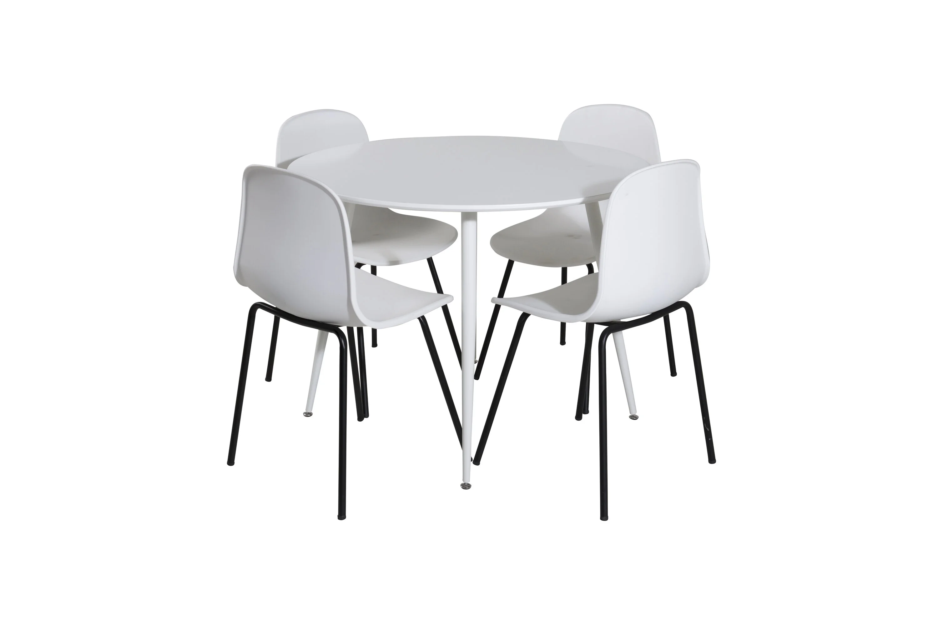 Valgomojo komplektas stalas Plaza su 4 kėdėmis Arctic