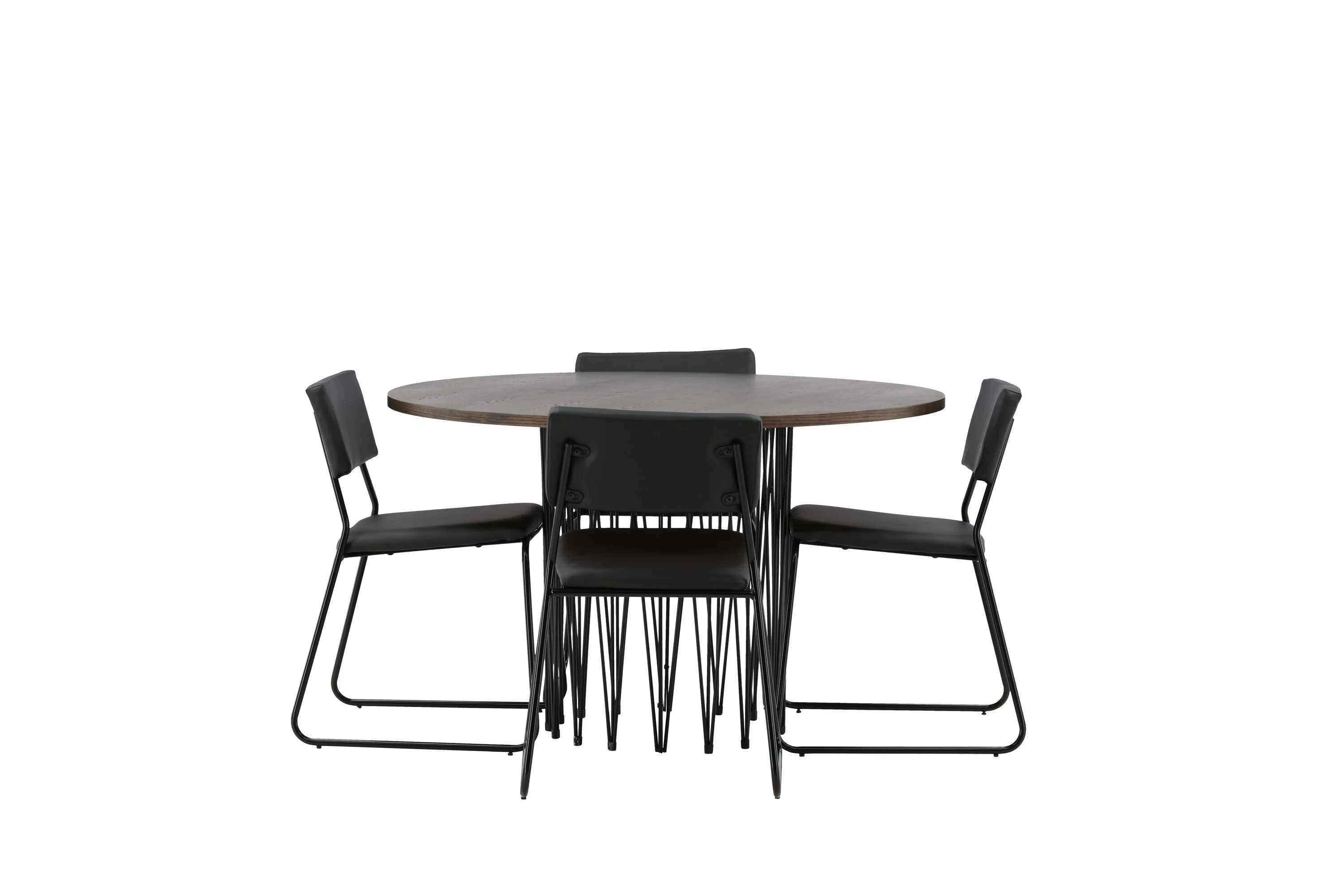 Valgomojo komplektas stalas Stone round su 4 kėdėmis Kenth