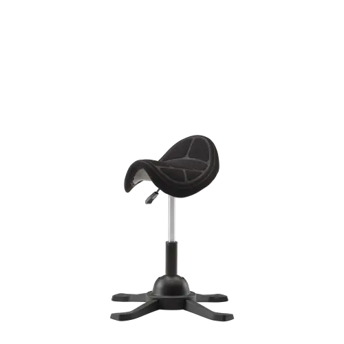 Up Up Toronto ergonominė balansinė kėdė Juoda, Juodas audinys, ilgesnis dujinis keltuvas