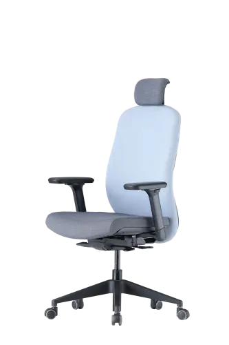 Up Up Athene ergonominė biuro kėdė Juoda, Pilkas + Mėlinas audinys