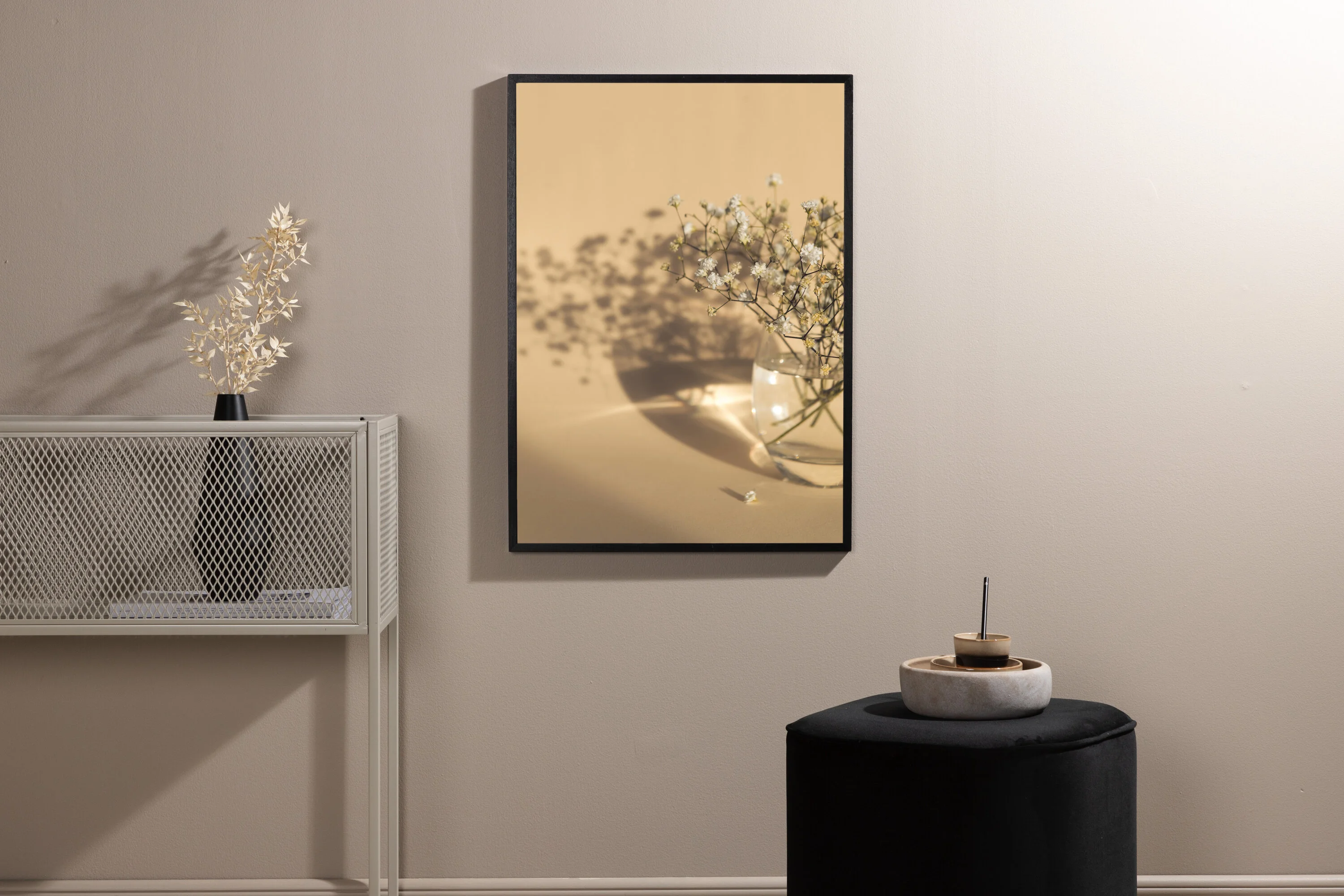 Paveikslas balta flowers - 21x30