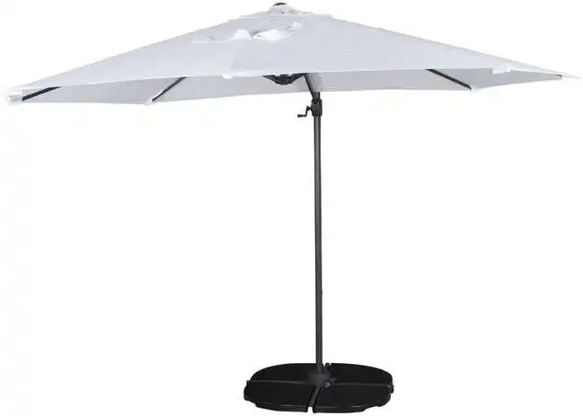 Lauko skėtis Leeds, Ø3m juoda/balta