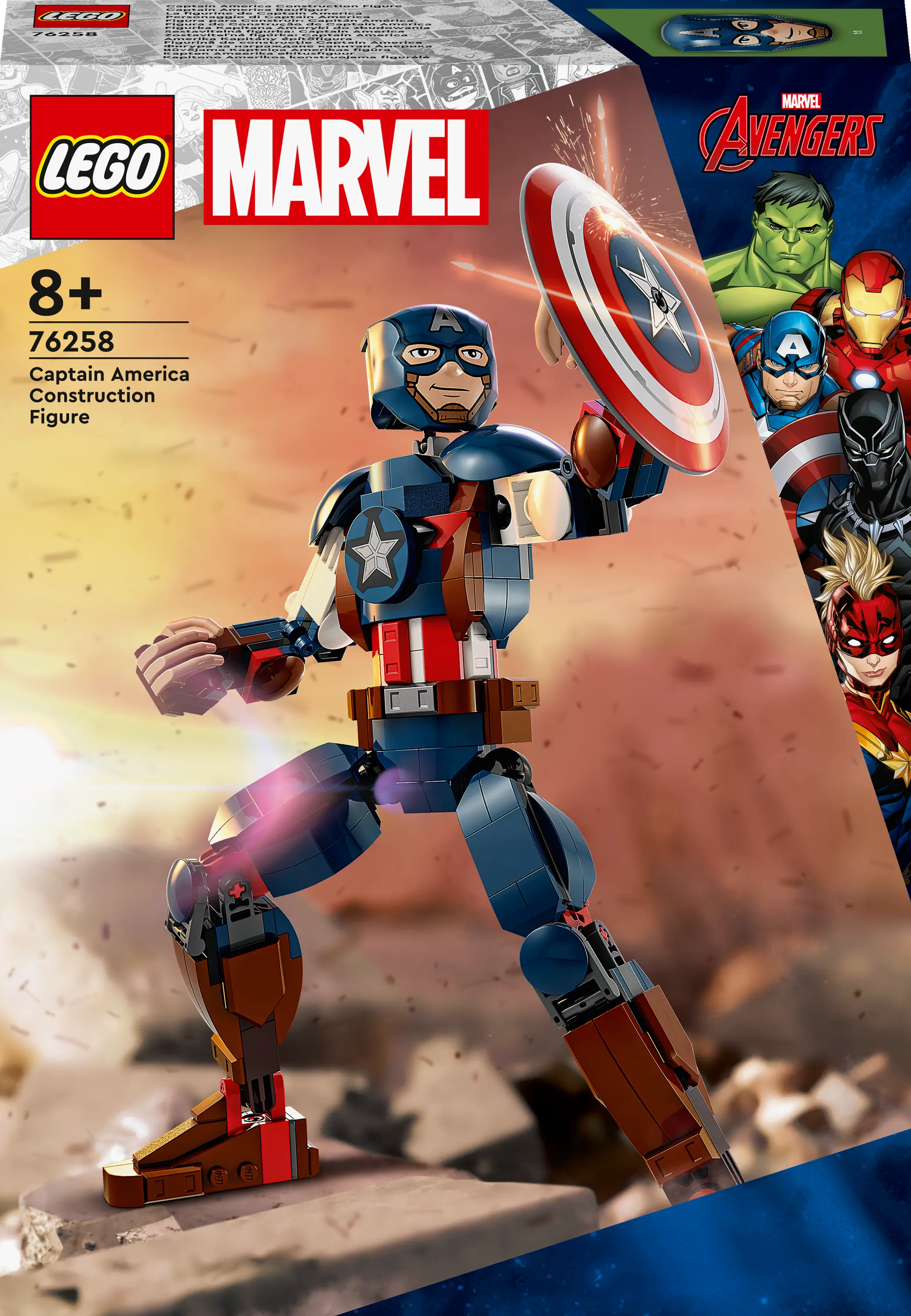 LEGO® 76258 Marvel Kapitono Amerikos konstruojama figūrėlė