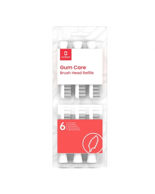 Dantų šepetėlio antgaliai Oclean Gum Care W06 (6 vnt., balti)