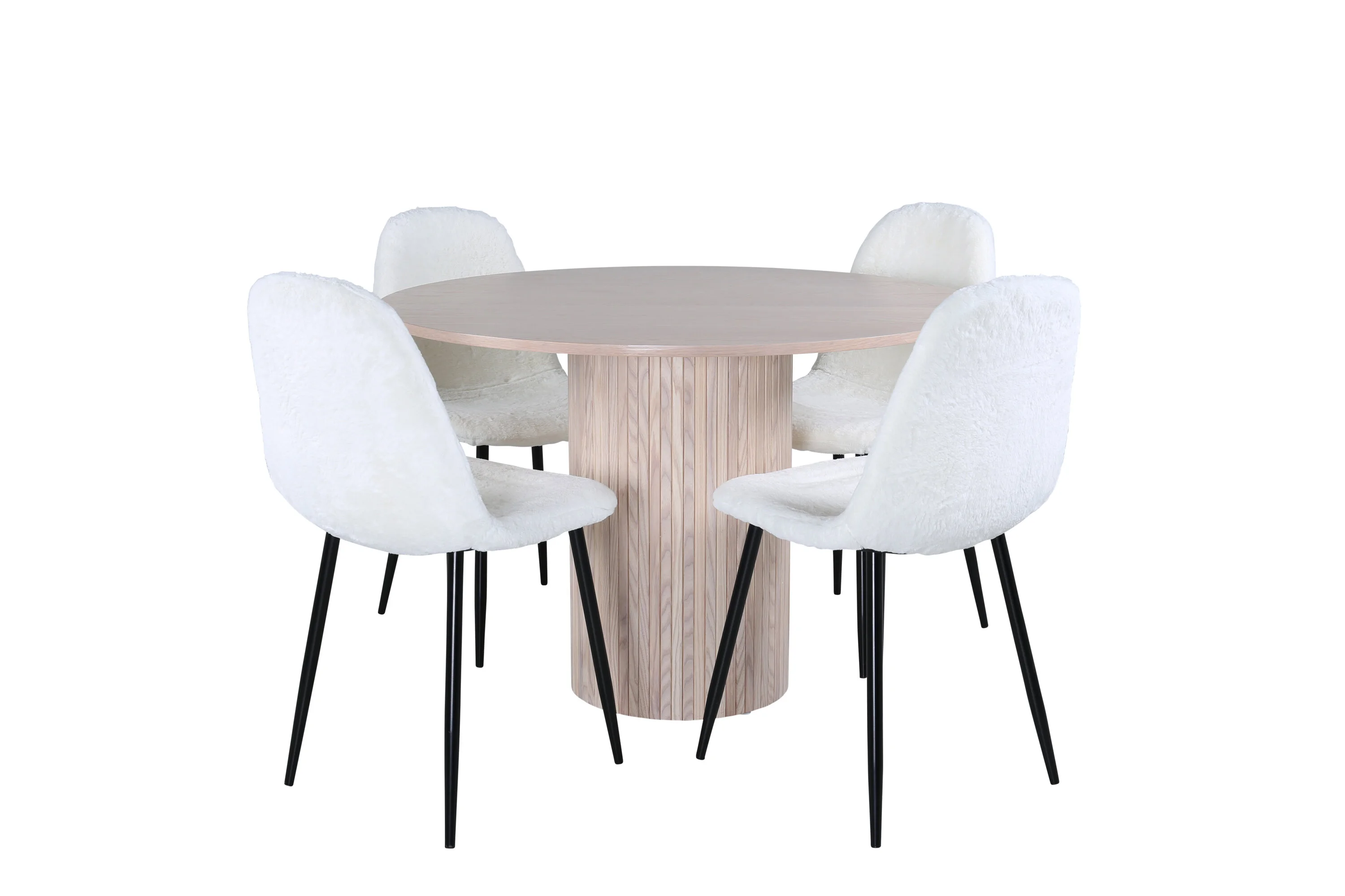 Valgomojo komplektas stalas Bianca su 4 kėdėmis Polar