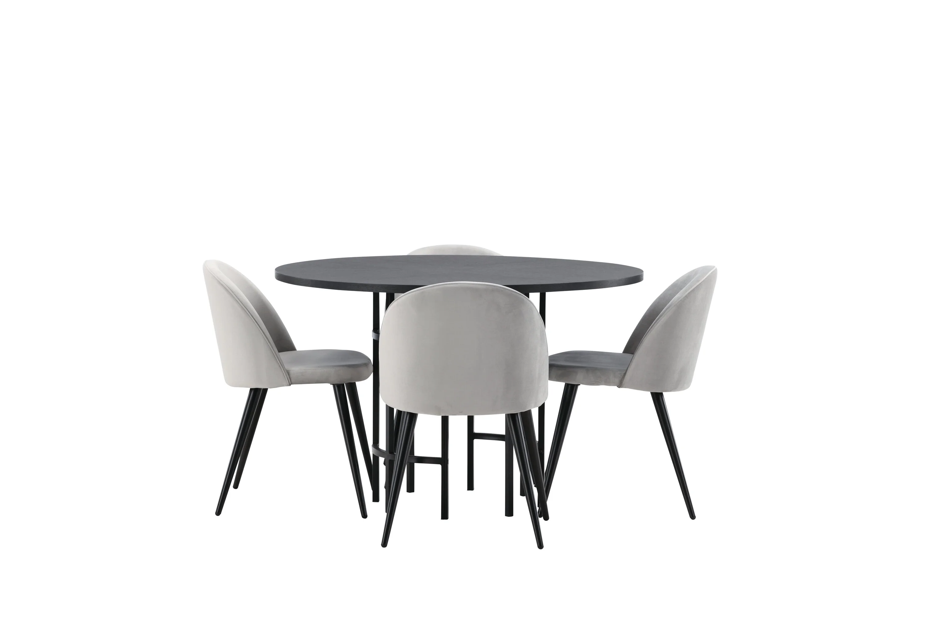 Valgomojo komplektas stalas Copenhagen su 4 kėdėmis Velvet