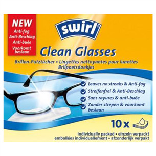 Swirl Clean Glasses, 10 vnt. - Akinių valymo servetėlės