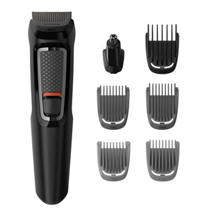 Philips Multigroom 3000 Series, 7-in-1, juoda - Plaukų kirpimo mašinėlė