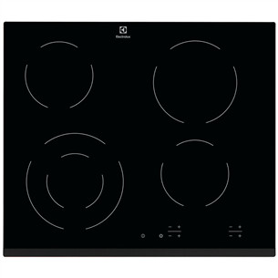 Electrolux, plotis 59 cm, berėmė, juoda - Įmontuojama keramikinė kaitlentė
