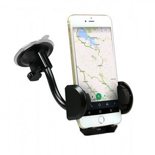 SBS Windshield, juodas - Universalus telefono laikiklis automobiliui