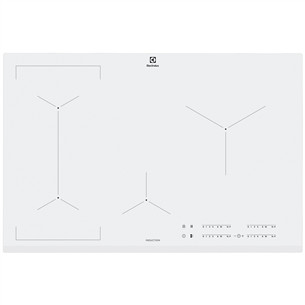Electrolux, plotis 78 cm, berėmė, balta - Įmontuojama indukcinė kaitlentė