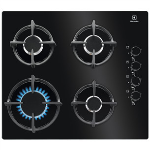 Electrolux 600, plotis 59 cm, juoda - Įmontuojama dujinė kaitlentė