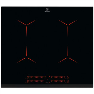 Electrolux 600 Pure, plotis 59 cm, berėmė, juoda - Įmontuojama indukcinė kaitlentė