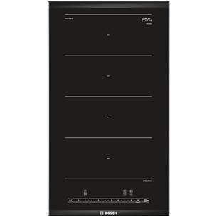 Bosch Series 6, plotis 30,6 cm, nerūdijančio plieno rėmas, juoda - Įmontuojama indukcinė kaitlentė