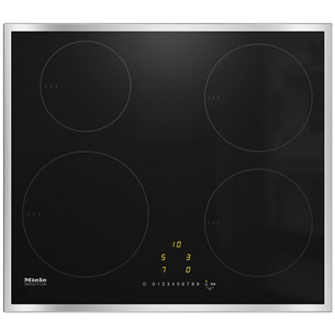 Miele, plotis 57,4 cm, nerūdijančio plieno rėmas, juoda - Įmontuojama indukcinė kaitlentė