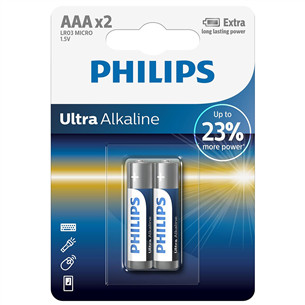 Philips Ultra Alkaline, AAA, 2 vnt. - Elementai
