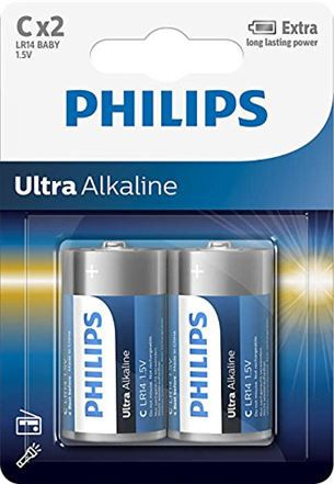 Philips Ultra Alkaline, LR14E, C2, 2 vnt. - Elementai