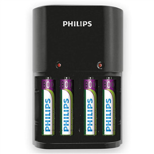 Philips + 4 x AAA 800 mAh - Įkroviklis