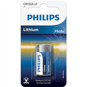 Philips, CR123A, 3V - Elementai