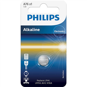 Philips Alkaline, LR44, 1.5V - Elementai