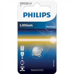 Philips Lithium, CR1220, 3V - Elementai