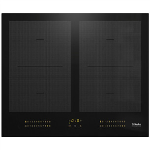 Miele, plotis 62 cm, berėmė, juoda - Įmontuojama indukcinė kaitlentė