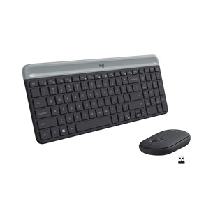 Logitech MK470 Slim Combo, US, juoda - Klaviatūra ir pelė
