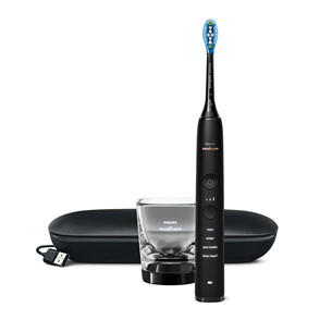 Philips Sonicare DiamondClean 9000, su kelioniniu dėklu, juodas - Elektrinis dantų šepetėlis