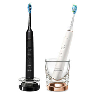 Philips Sonicare DiamondClean 9000, 2 vnt., juodas/baltas - Elektriniai dantų šepetėliai