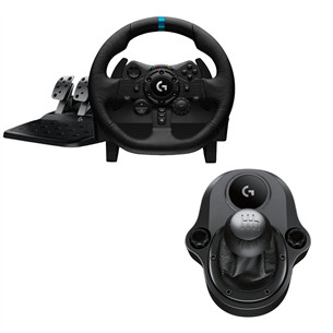 Žaidimų vairas Logitech G923 PC/PS4/PS5 + Driving Force pavarų svirtis