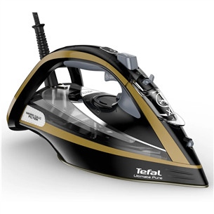 Tefal Ultimate Pure, 3000 W, juodas/aukso spalvos - Garų lygintuvas