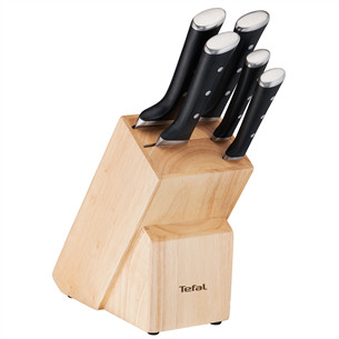 Tefal Ice Force - Peilių rinkinys + medinis blokas