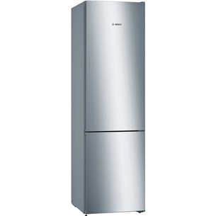 Bosch, NoFrost, 368 L, aukštis 203 cm, nerūdijančio plieno - Šaldytuvas