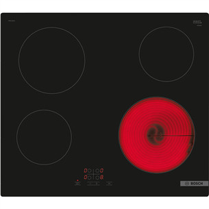 Bosch, plotis 59,2 cm, berėmė, juoda - Įmontuojama elektrinė kaitlentė