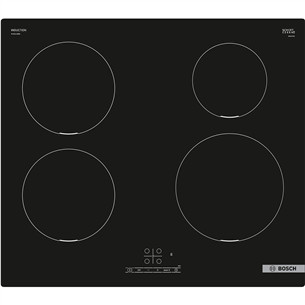 Bosch Serie 4, plotis 59,2 cm, berėmė, juoda - Įmontuojama indukcinė kaitlentė
