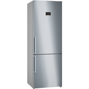 Bosch, NoFrost, 440 L, aukštis 203 cm, nerūdijančio plieno - Šaldytuvas