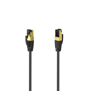 Hama Ethernet laidas, Cat 8, S/FTP Shielded, 0,5 m, juodas - Tinklo laidas