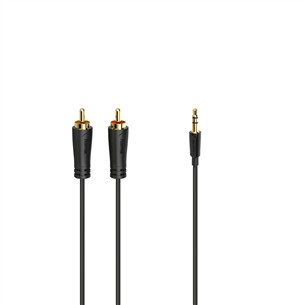 Laidas Hama Audio Cable, 3.5 mm - 2 RCA, gold-plated, 1,5 m, black Prekė - 00205260
