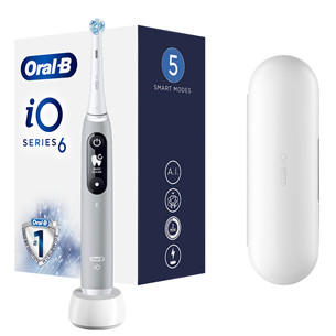 Braun Oral-B iO 6, pilkas - Elektrinis dantų šepetėlis