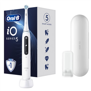 Braun Oral-B iO5, baltas - Elektrinis dantų šepetėlis