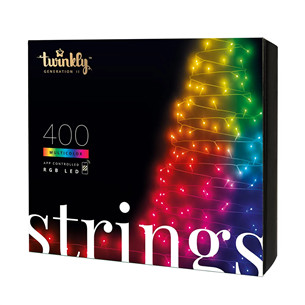 Twinkly Strings, 400 LEDs, 32 m, IP44 - Išmanioji kalėdinė girlianda